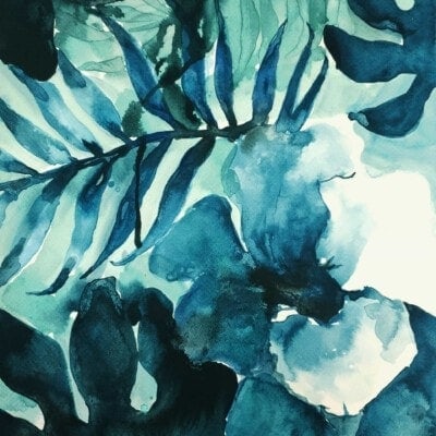 ציור טורקיז-צבעי מים-אנה רדיס