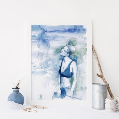 ציור יום בים-על המזנון-אנה רדיס