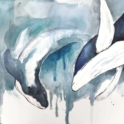 ציור לוויתנים-תקריב-אנה רדיס