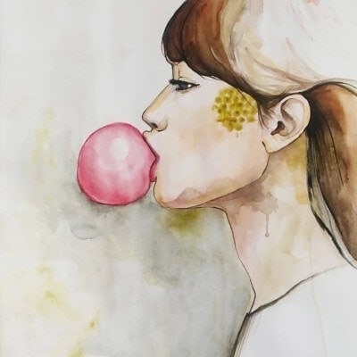 ציור מסטיק תקריב אנה רדיס