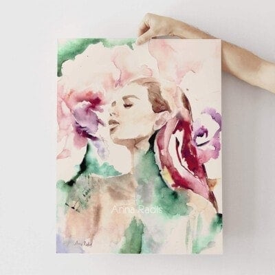 ציור נפש חופשייה-צבעי מים-אנה רדיס