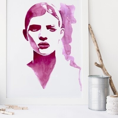 ציור פוקסיה פורטרט אנה רדיס