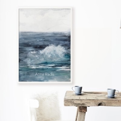 ציור רחש גלים-מטבח-אנה רדיס