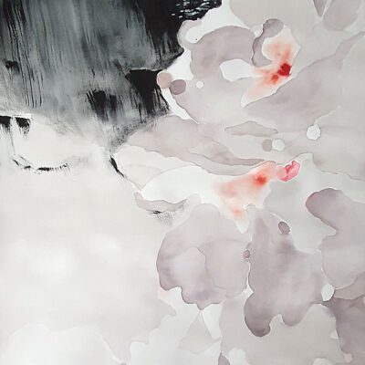 ציור מקורי שקדיה צבעי מים ואקריליק אנה רדיס