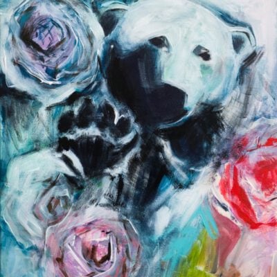 ציור דוב קוטב על קנבס אנה רדיס