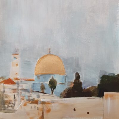 עיר הבירה ציור מקורי חומות ירושלים אנה רדיס anna radis