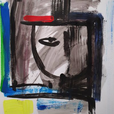 זוג אוונגרד קוביזם מודרני ציור מקורי אמנות צבעונית פורטרט אמנית אנה רדיס anna radis אמנים ישראלים
