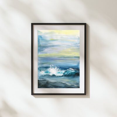 גל כחול-ציורים-הדפס ציור-אמנות-רפרודוקציה-אוקיינוס פוסטר-גלריה לאמנות-אמנים ישרלים-ציירת-ציורים-אנה רדיס-ANNA RADIS