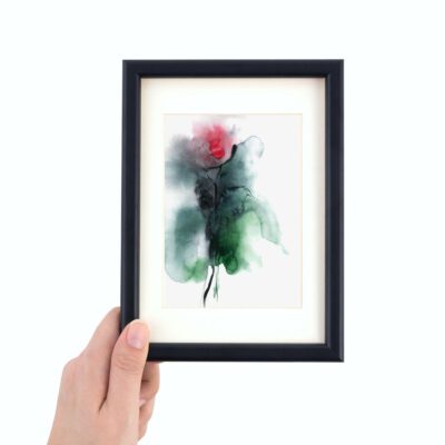 ציור ורד-ציורי פרחים-ציורים מקוריים-הדפס ציור-רפרודוקציות למכירה-אמנות ישראלית-ציורי אקוורל-צבעי מים-אנה רדיס-ANNA RADIS
