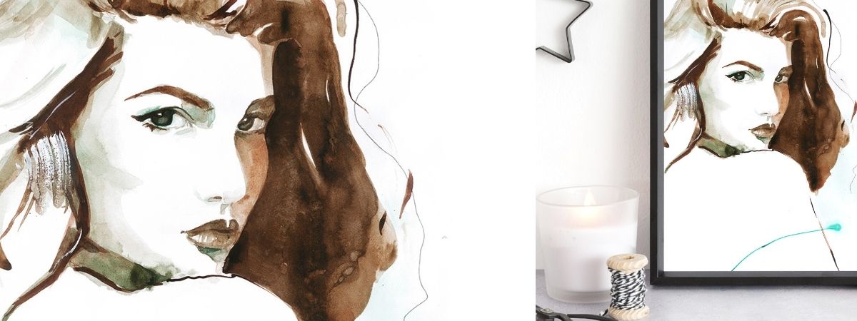 דיוקן אמנותי לפי תמונה-ציור פורטרט בהזמנה-צבעי מים-מתנות אישיות-דיוקן מתמונה-ציור לפי צילום-אנה רדיס-ANNA RADIS