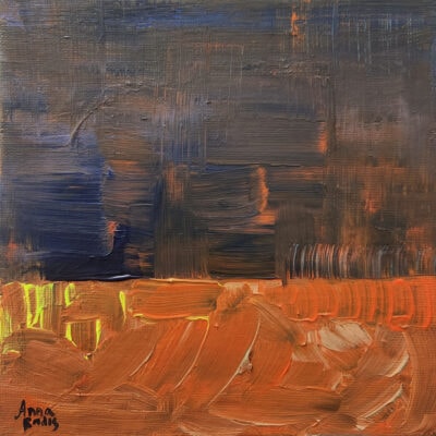 לילה במדבר-ציור נוף-נוף אבסטרקט-ציור קטן-ציור על קנבס-ציורים למכירה-אמנות למכירה-אמנות ישראלית מקורית-אנה רידס-ANNA RADIS ART