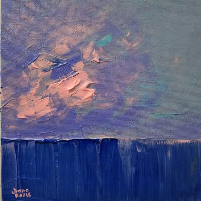 עננים ורודים-ציור נוף-נוף טבסטרקט-ציור ים ושמיים-אמנות ישראלית מקורית-ציורים למכירה-ציורים לבית-אנה רידס-ANNA RADIS ART