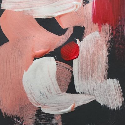 אבסטרקט אדום שחור-ציור אבסטרקט-סט ציורים-ציורים קטנים-ציורים לבית-אבסטרקט מטאלי-אנה רדיס-ANNA RADIS ART