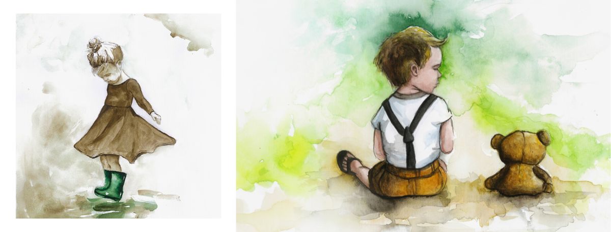 ציורי ילדים-בצבעי מים לרכישה-ציורי מים למכירה-אמנות ישראלית מקורית-אנה רדיס-ANNA RADIS ART