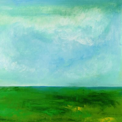 ציור נוף מקורי-פשוט ירוק-נוף מינימליסטי-ציורים למכירה-אנה רדיס-ANNA RADIS ART
